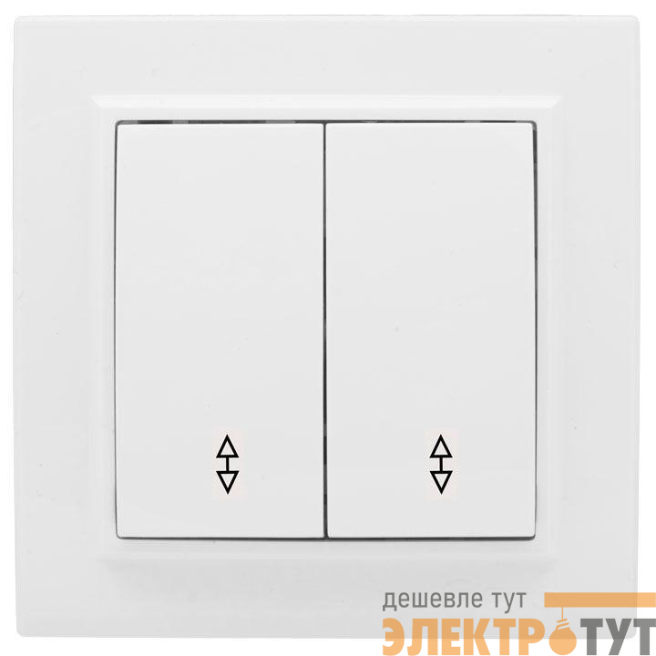 Выключатель проходной 2-кл. СП Минск 10А IP20 бел. Basic EKF ERV10-027-10