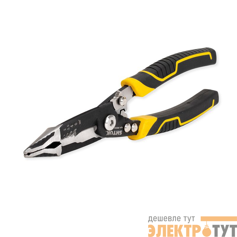 Клещи электромонтажные многофункциональные 6-в-1 210мм (08500) SHTOK 376308