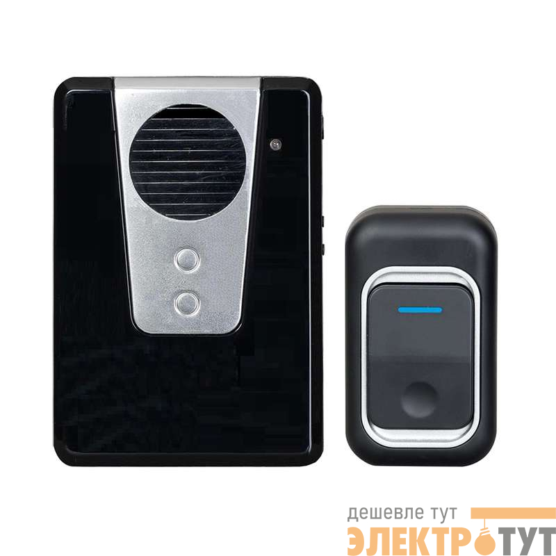 Звонок беспроводной Трио 32 мелодии 150м 4-тональная полифония регулир. громкости настольн./настен. брызгозащ. кнопка IP44 3AAх1.5В МОНОМАХ ТР-02Б