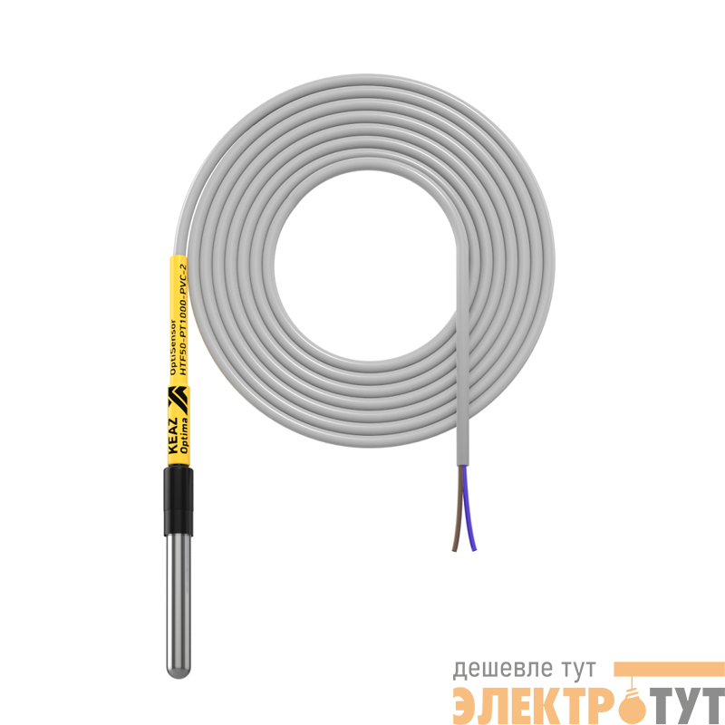 Датчик температуры канальный OptiSensor HTF50-PT1000-PVC-2 КЭАЗ 284695
