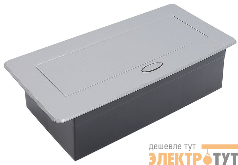 Блок розеточный 6мод. с выдвижн. крышкой серебр. PRIMER IEK PM-BR51-06-O-K23