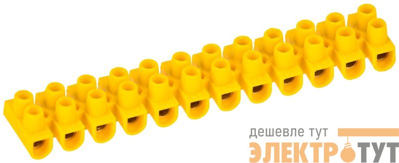 Колодка клеммная ЗВИ-3 н/г 1.0-2.5кв.мм 12 пар желт. IEK UZV7-003-04