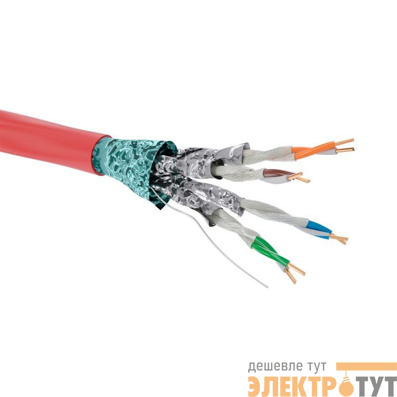 Кабель CAT 5е F/FTP нг(А)-FRHF бухта 305м красн. DKC RN5EFFA04RD