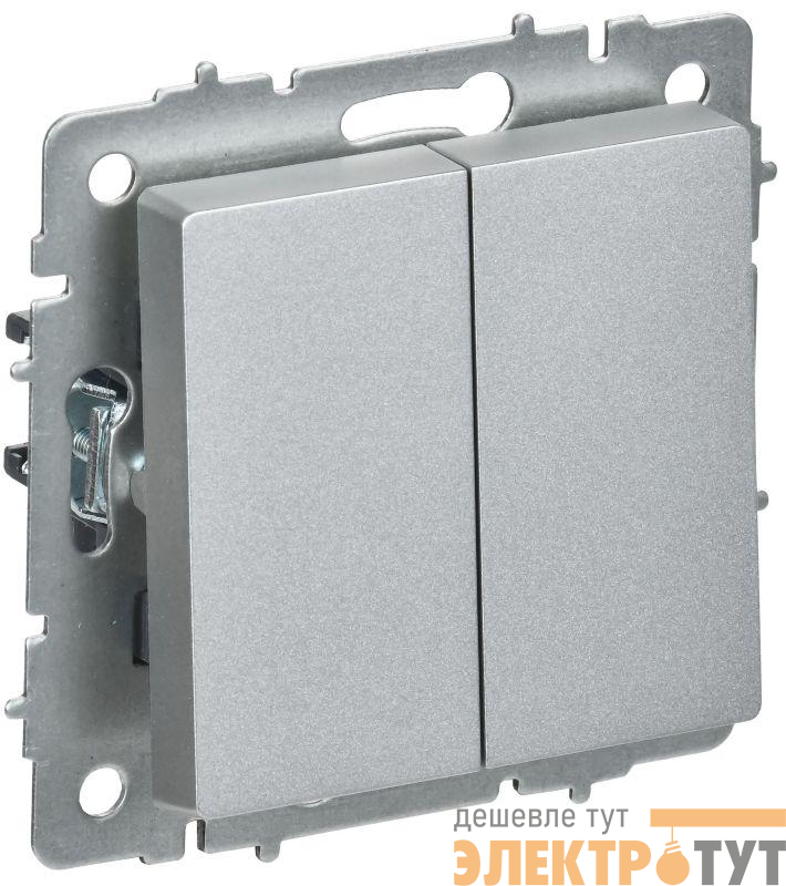 Выключатель перекрестный 2-кл. СП BRITE ВС10-2-3-БрА 10А механизм алюм. IEK BR-V23-0-10-K47