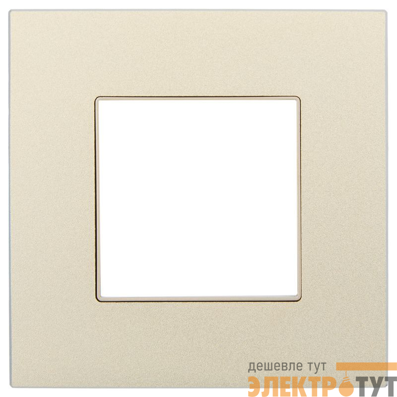 Рамка 1-м SKANDY SK-F31Sh металл шампань IEK SK-M12-M-K37