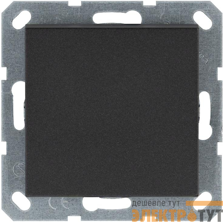 Кнопка звонка 1-кл. 10А IP20 механизм антрацит Jasmart G3010B