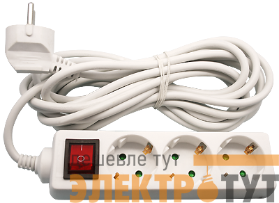 Удлинитель 3х1.5м с заземл. 10А IP20 71 454 NPE-S1-03-150-ESC-3х0.75 3х0.75 Navigator 71454