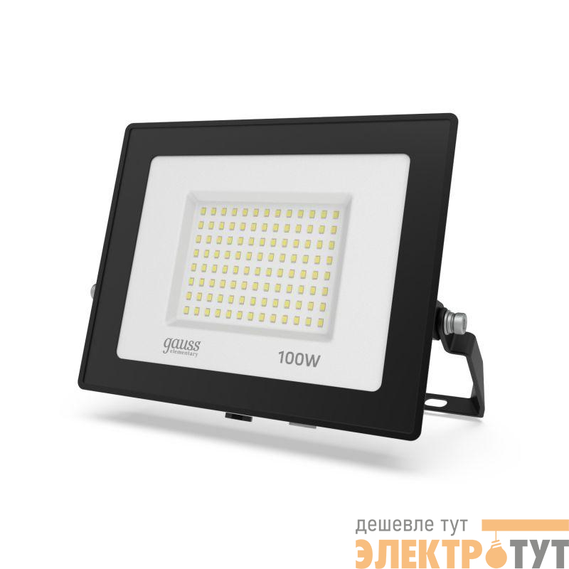 Прожектор светодиодный Elementary 100Вт IP65 6500К 8500лм PROMO G3 черн. GAUSS 613100100P
