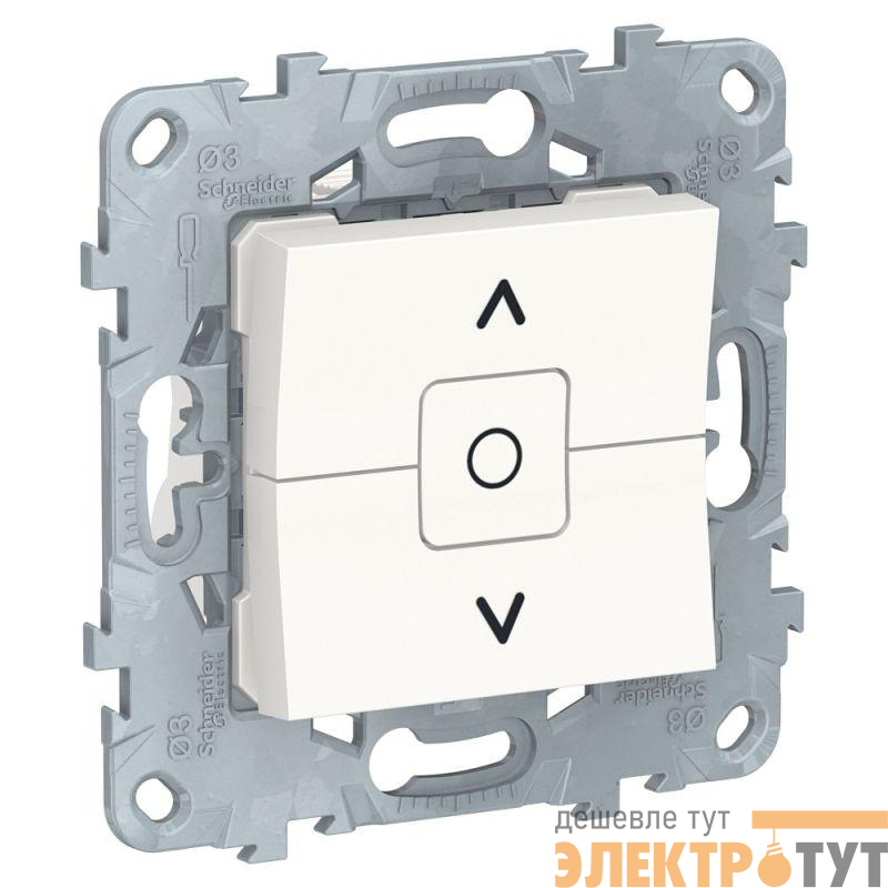 Механизм выключателя жалюзи 2-кл. 2мод. СП Unica New 6А IP21 (сх. 4) бел. SchE NU520818