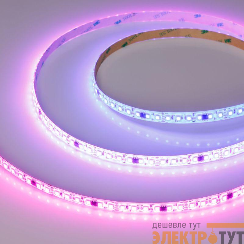 Лента светодиодная SPI-SE-A120-10mm 24V RGB-PX6-BPT 23Вт/м IP65 2835 герметичная бегущий огонь (уп.5м) Arlight 049451