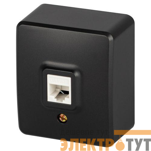 Розетка Эксперт 11-3203-05 информационная RJ45 IP20 ОУ антрацит Эра Б0062988