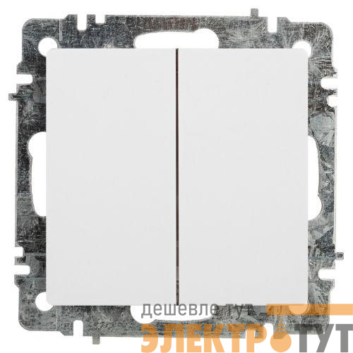 Переключатель 2-кл. СП Accent 6-107-01 10А IP20 250В AL/CU бел. Intro Б0063554