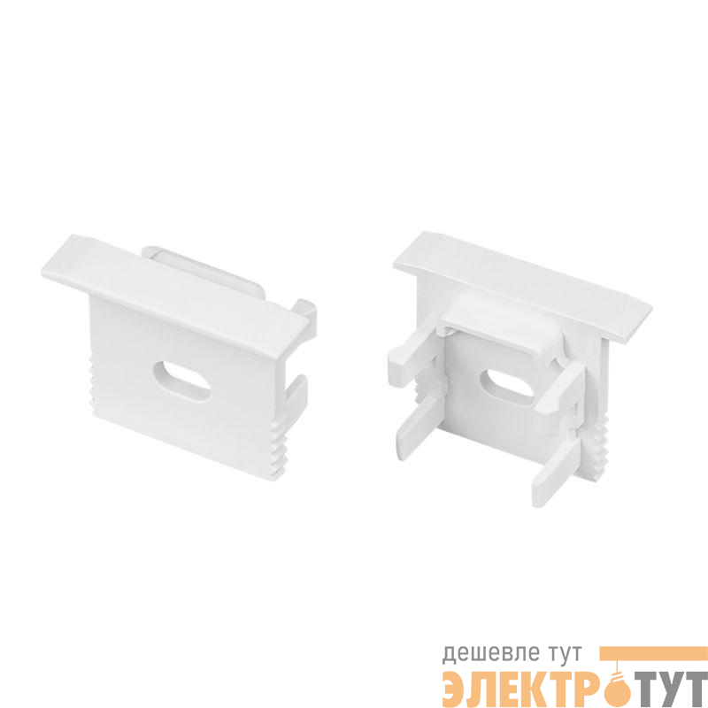 Заглушка SL-MINI-15-F WHITE с отверстием пластик (комплект) Arlight 049459