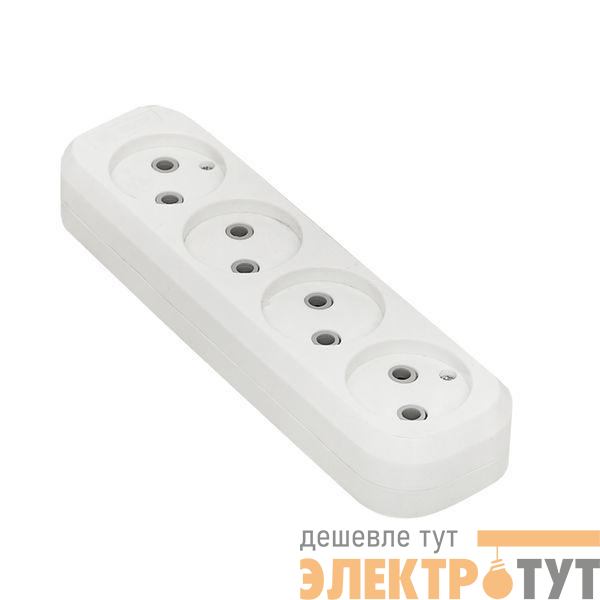 Колодка удлинителя 4-м без заземл. 10А Эксперт 2.2кВт EKF AKB10-4