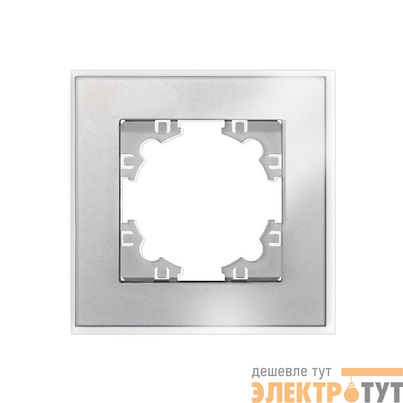 Рамка 1-м Афина стеклянная серебр. UNIVersal 2266