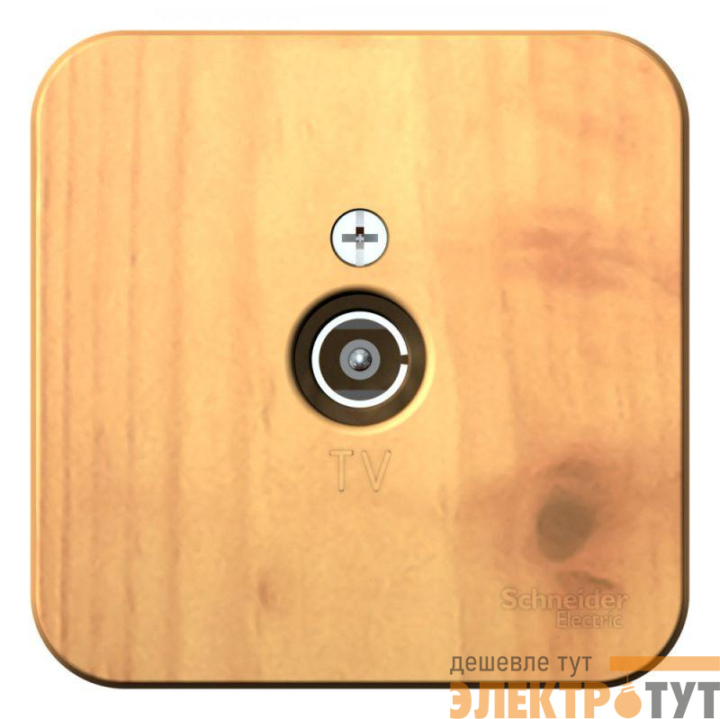 Розетка телевизионная TV ОП Blanca коннектор с изолир. пластиной ясень SE BLNTA000015