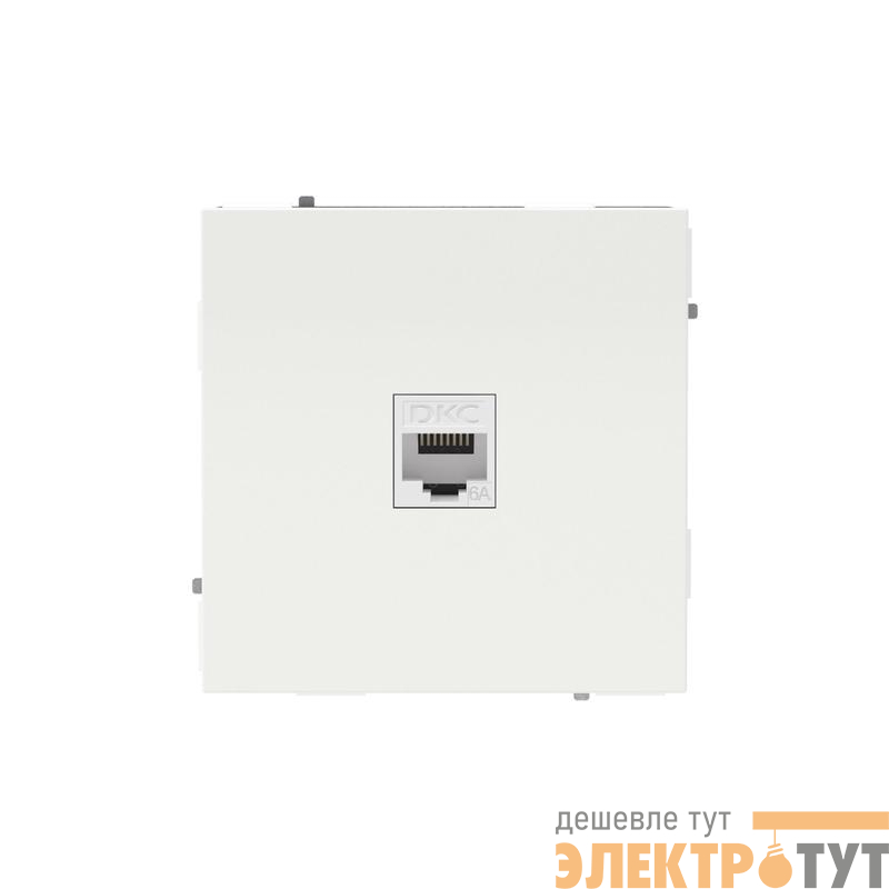 Розетка компьютерная 1-м KANT RJ45 кат.6A без шторки бел. магнолия DKC 7000673