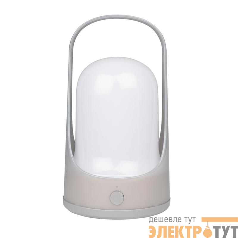 Фонарь светодиодный аккумуляторный кемпинговый Accu5-L60-gy 60SMDх0.5Вт 220/350/650лм 8000-9000К IP20 (Li-ion аккумулятор 3.7В 18650 3600мА.ч) диммер сер. JazzWay 5058323