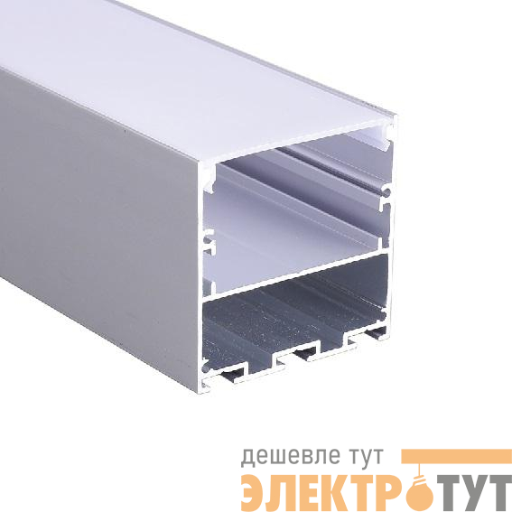 Профиль накладной PAL 5050 L2000 в комплекте: 2 глухих заглушки; рассеив. матов.; 4 клипсы крепежных; 2 подвеса по 1м JazzWay 5049901