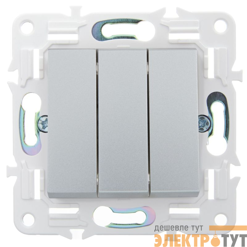Выключатель 3-кл. SKANDY 10А SK-V11S серебр. IEK SK-V30-0-10-K23