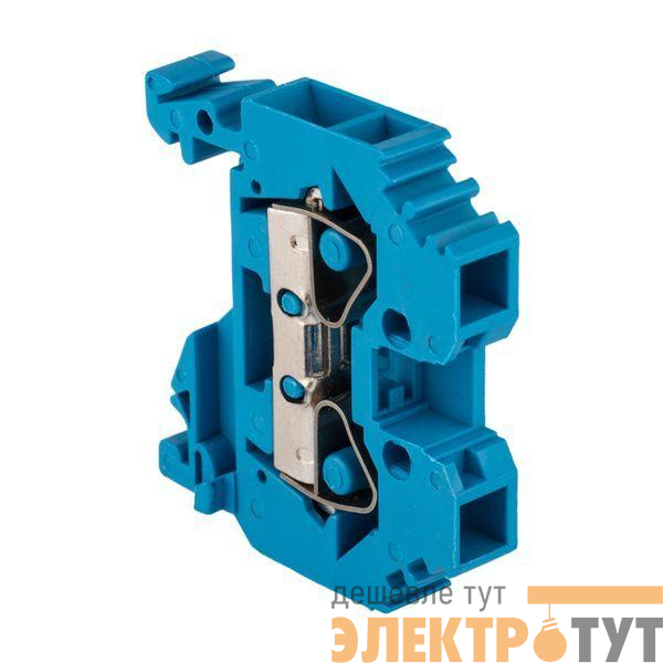 Колодка клеммная JXB-S-6 41А (282-104) пружинная син. EKF plc-jxb-s-6b