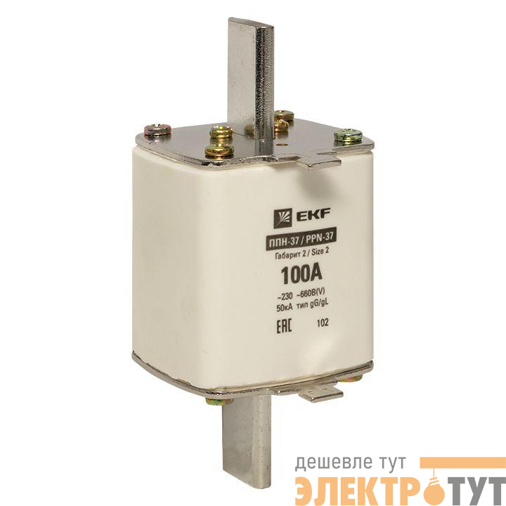Вставка плавкая ППН-37 400/100А габарит 2 PROxima EKF fus-37/400/100