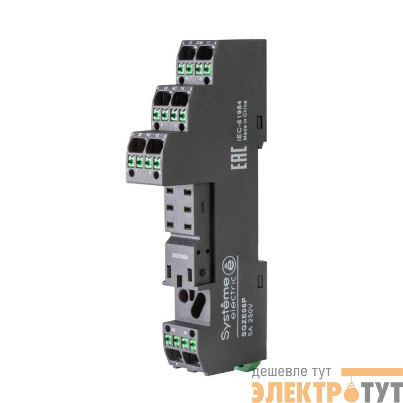 Розетка для реле 2СО скоба mixed push in SE SGZE08P