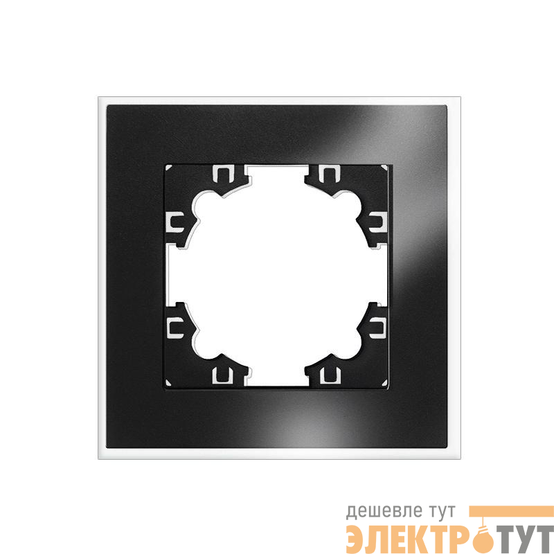 Рамка 1-м Афина стеклянная графит UNIVersal 2254