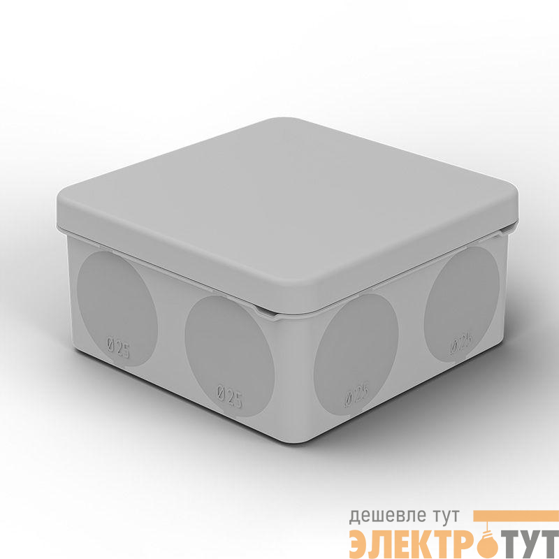 Коробка распаячная для прямого монтажа ОП HF 100х100х50 IP67 (мембранные вводы) Rexant 28-3079