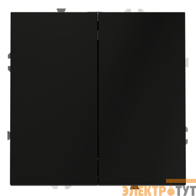 Выключатель 2-кл. СП S70 10А механизм черн. матов. Voltum VLS020108