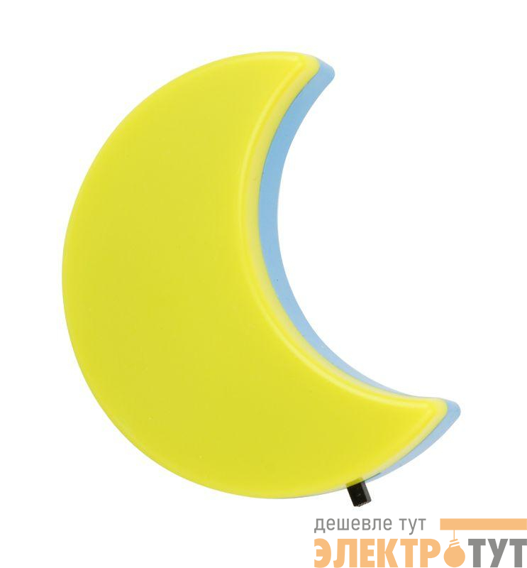 Светильник светодиодный NL-244 "Месяц" 220В ночник с выкл. желт. Camelion 14264