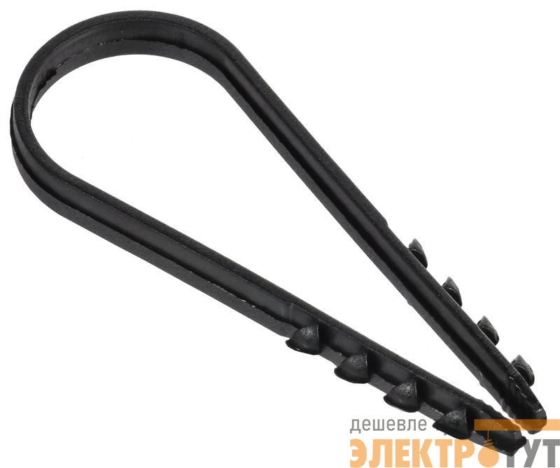 Дюбель-хомут 19х25мм для круглого кабеля нейлон черн. (уп.100шт) GENERICA UDH13-19-25-100-K02-G