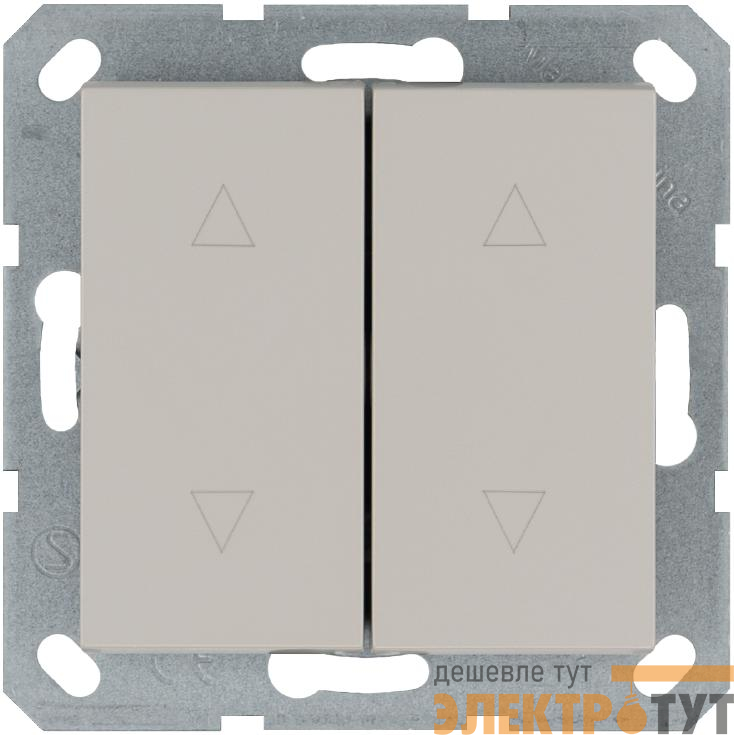 Выключатель для жалюзи 2-кл. 10А IP20 механизм тауп Jasmart G3028T