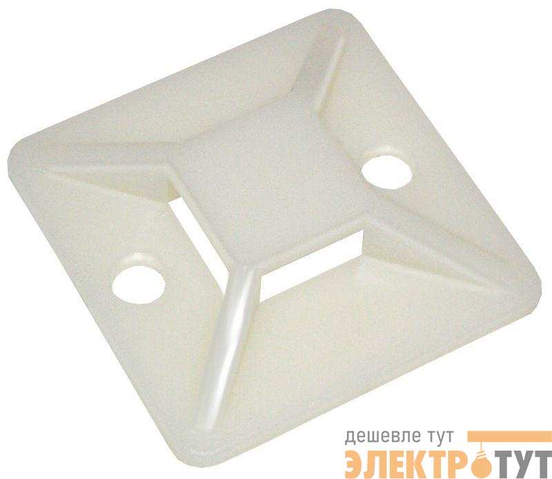 Площадка самокл. 30х30 под хомуты бел. (уп.100шт) IEK UHP30-30-100