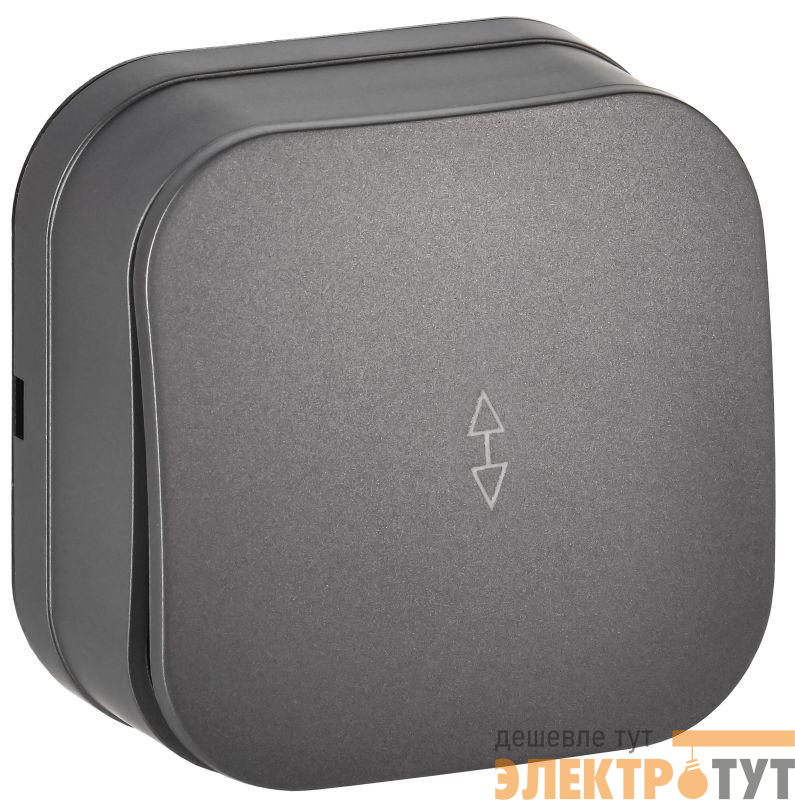 Выключатель проходной 1-кл. ОП GLORY ВСп10-1-0-ХСм 10А сталь матов. IEK EVH12-K46M-10