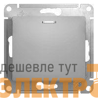 Механизм переключателя проходного 1-кл. СП Glossa 10А IP20 (сх. 6а) 10AX с подсветкой алюм. SchE GSL000363