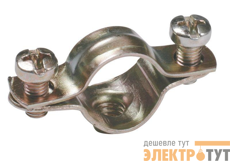 Скоба двухкомпонентная d10-11 для жестких труб метал. IEK CMA12-10-100