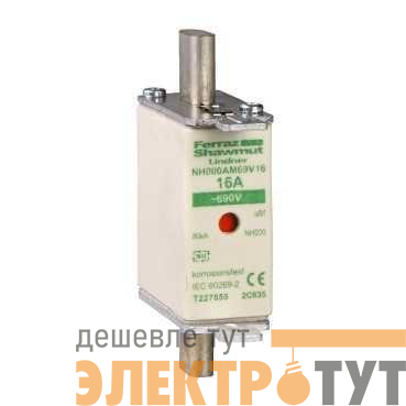 Предохранитель тип АМ размер 0.100А SchE DF2GA1101