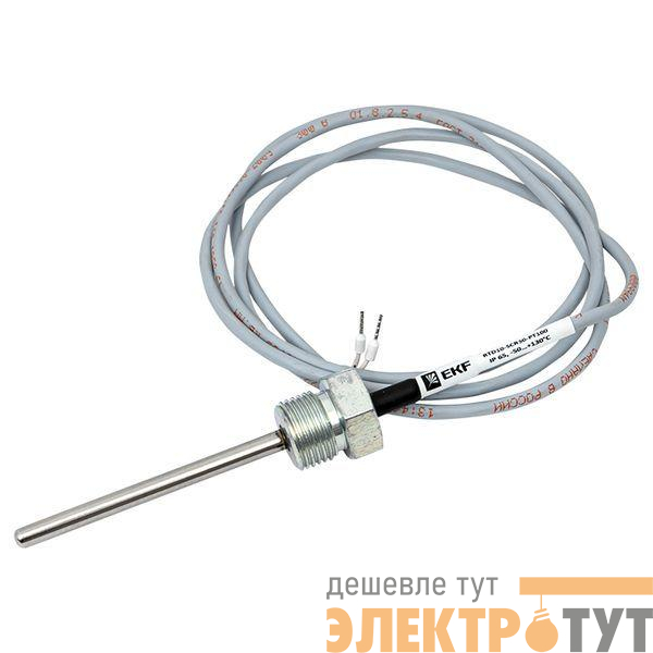 Датчик температуры жидкости погружной кабельный 50мм EKF RTD10-SCR50-PT100