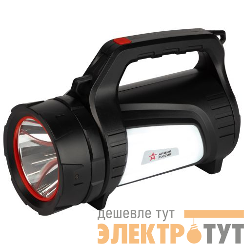 Фонарь-прожектор светодиодный аккумуляторный PA-702 АР "Шмель" 10Вт + боков. свет красн. маяк USB powerbank литиевый Эра Б0033764