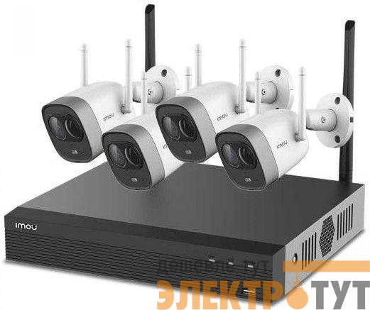Комплект видеонаблюдения KIT/NVR1104HS-W-S2/4-G26E IMOU 1417191 изображение
