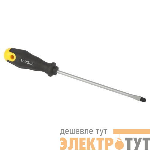 Отвертка SL 5х150мм шлицевая двухкомпонентн. рукоятка ЭРА Б0055863
