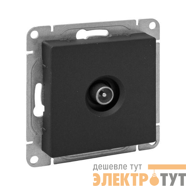 Розетка телевизионная проходная TV СП Эпика механизм черн. EKF UP1-SOB-TV-2
