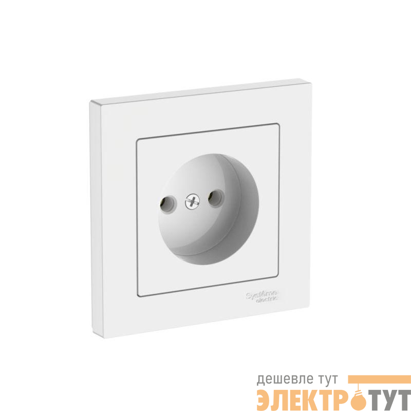 Розетка AtlasDesign 16А без заземл. быстрозажим. клем. в сборе бел. SE ATN000140S