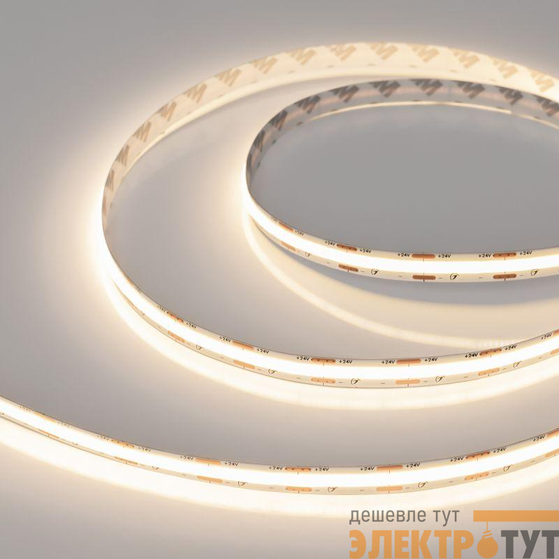 Лента светодиодная COB-X560-10mm 24V Warm 3000К 9.6Вт/м IP20 (уп.10м) Arlight 049060