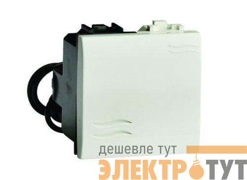 Переключатель 1-кл. 2мод. Brava 16А IP20 с подсветкой механизм сл. кость DKC 75012SL