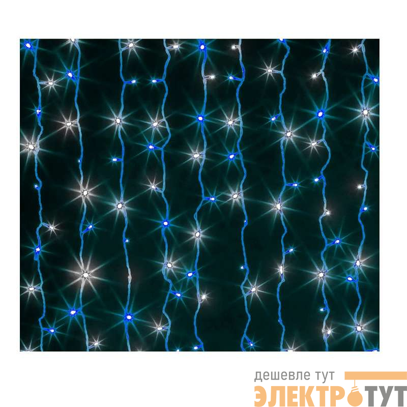 Гирлянда "Занавес" 500 LED 250х150см уличная соед. до 6 мод. син./бел. SHLights 4690601041302 изображение