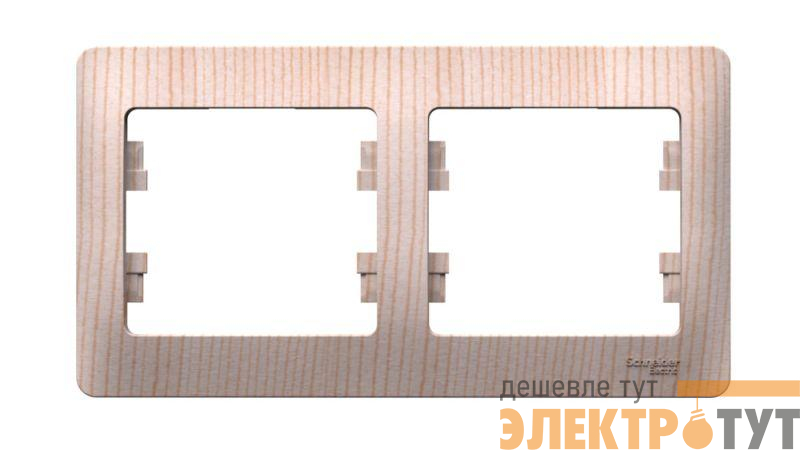 Рамка 2-м Glossa горизонт. сосна SE GSL001502