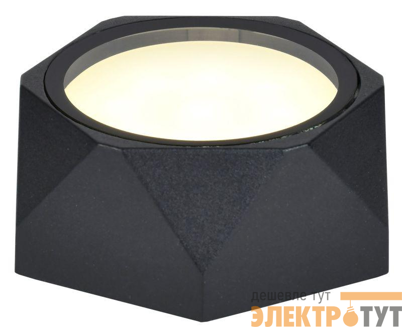Светильник 5304 GX53 IP65 уличный потолочный черн. IEK LT-UPU0-5304-GX53-1-K02