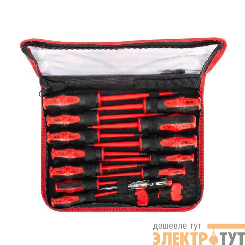 Набор диэлектрических отверток НИО-15 ПРОФИ КВТ 103015